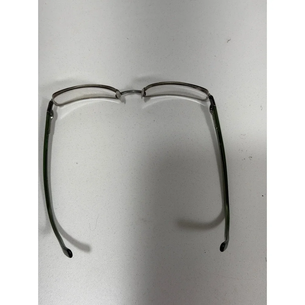 Gucci GG 1134 vintage Eyeglasses Green Gunmetal Metal‎ Frames Made in Italy